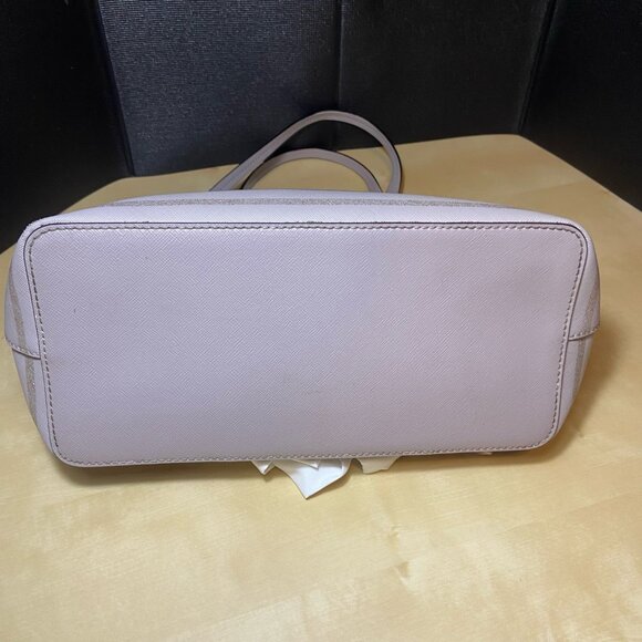 Kate Spade Glitter Stripe Lavender Tote Bag – Saffiano Leather, Zip Top - Picture 6 of 12